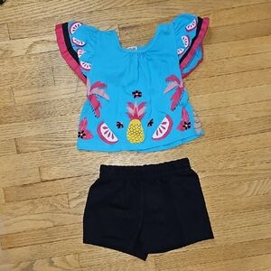 Nanai 2pc Fruits Girl's Outfit Set Top & Shorts 4T